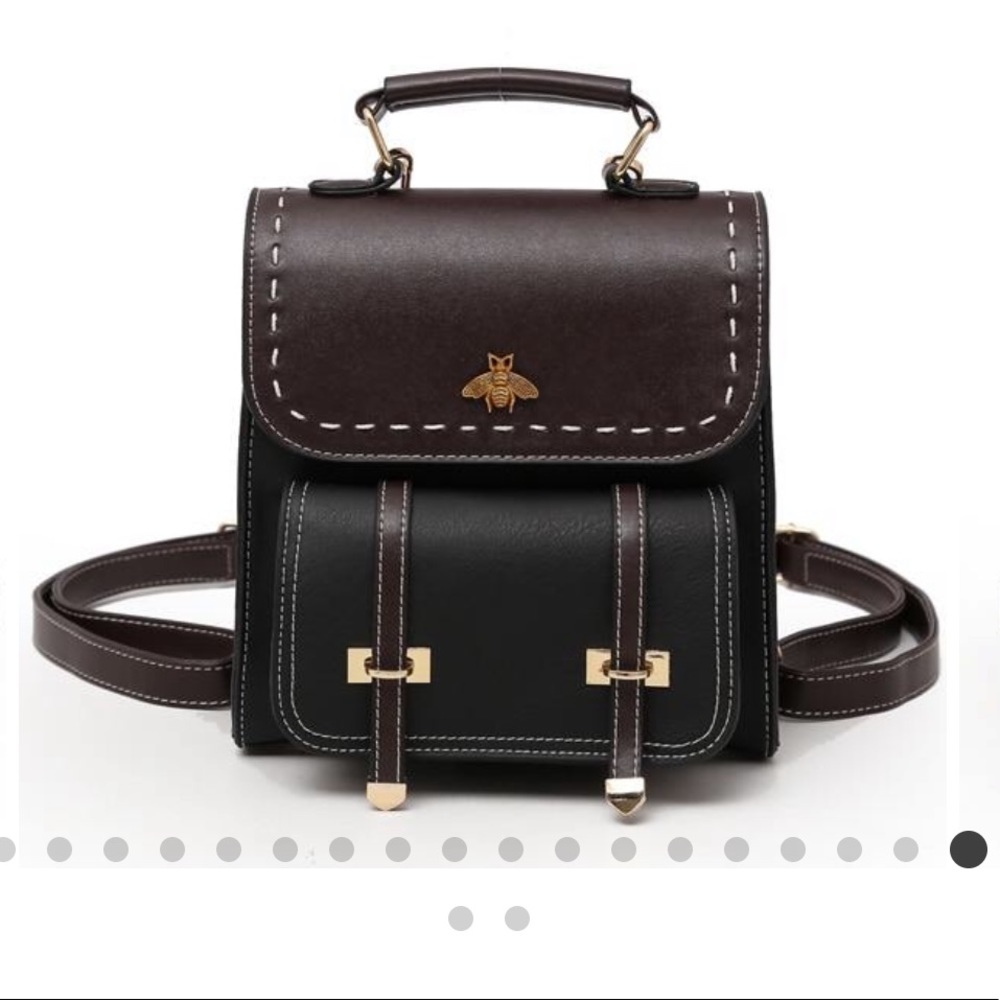 Small leather backpack